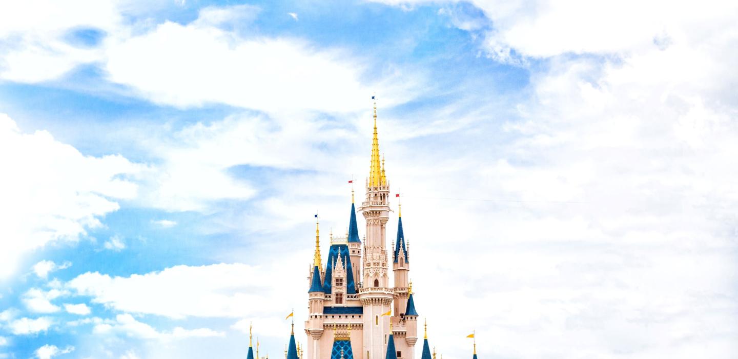 A castle in Disney World, Florida.