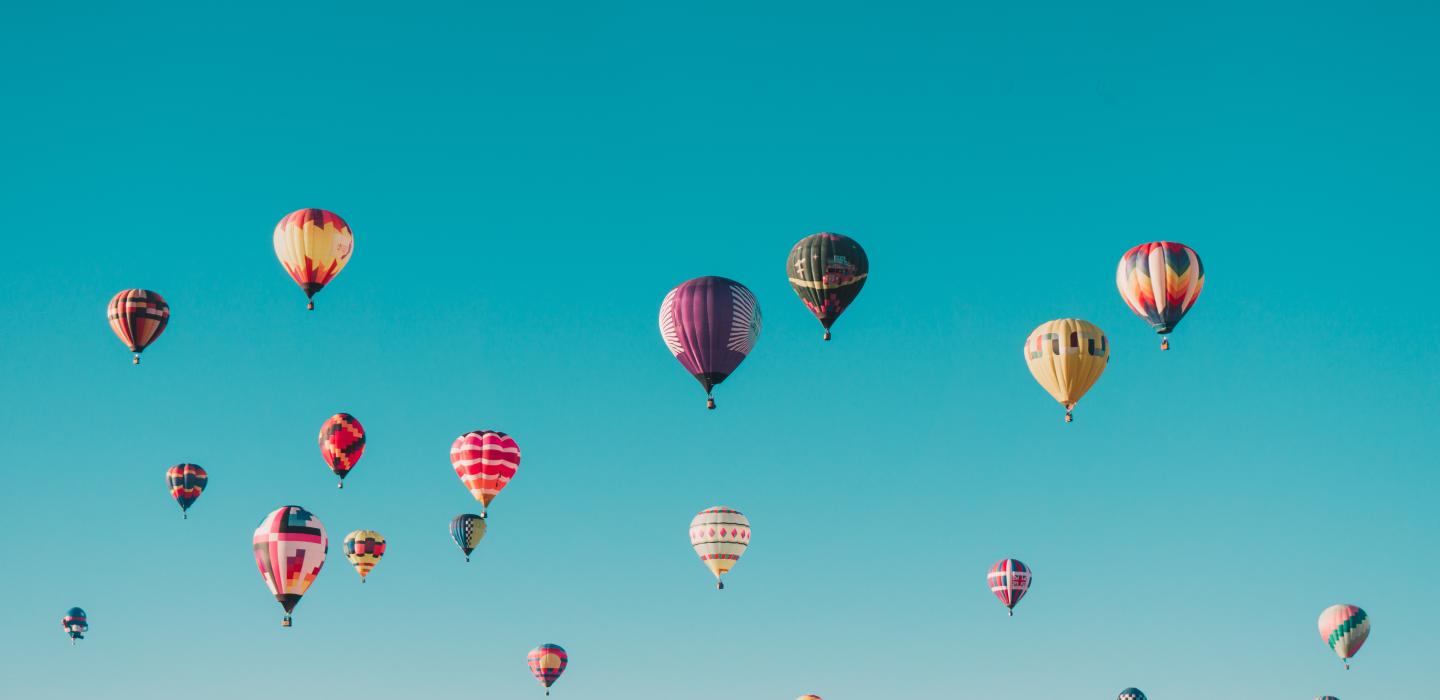 Hot air balloon festival in Santa Fe, New Mexico